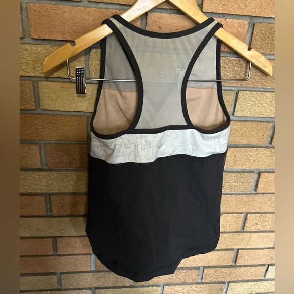 Lululemon Halter Tank Top Racerback Brown Yoga Abstract V Neck Size 8 - Picture 3 of 5